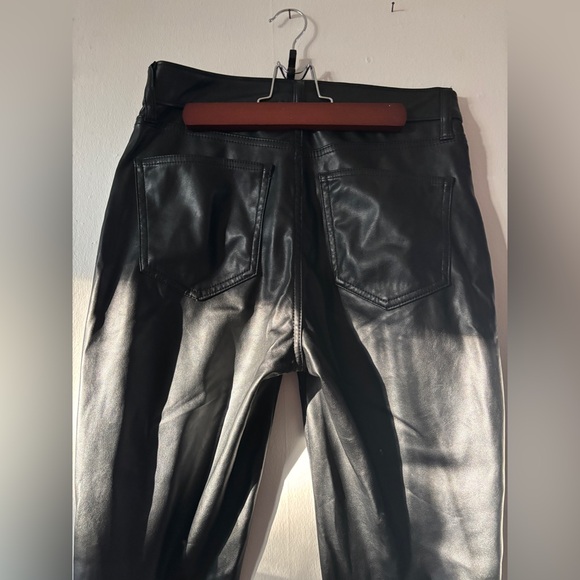 GAP Sleek Black Leather Pants - Picture 3 of 9